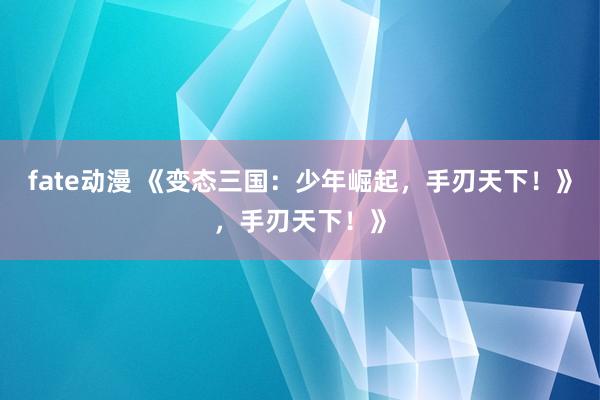 fate动漫 《变态三国：少年崛起，手刃天下！》，手刃天下！》
