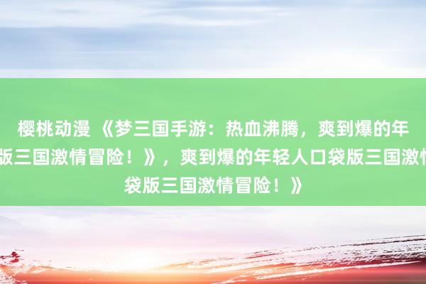 樱桃动漫 《梦三国手游：热血沸腾，爽到爆的年轻人口袋版三国激情冒险！》，爽到爆的年轻人口袋版三国激情冒险！》