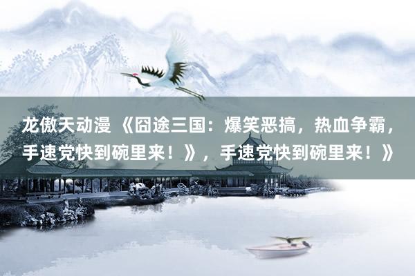 龙傲天动漫 《囧途三国：爆笑恶搞，热血争霸，手速党快到碗里来！》，手速党快到碗里来！》