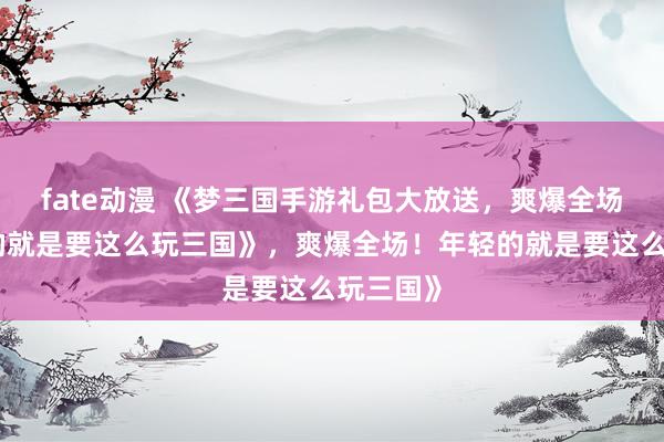 fate动漫 《梦三国手游礼包大放送，爽爆全场！年轻的就是要这么玩三国》，爽爆全场！年轻的就是要这么玩三国》