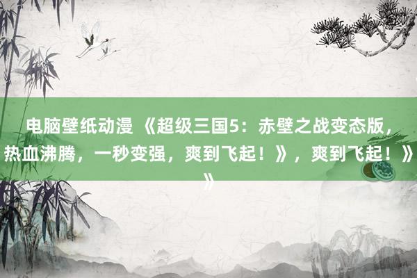 电脑壁纸动漫 《超级三国5：赤壁之战变态版，热血沸腾，一秒变强，爽到飞起！》，爽到飞起！》